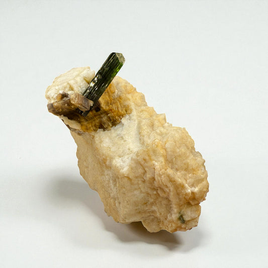 Green Tourmaline on Matrix - Skardu Pakistan - 170g - 7x6.5x4 cm