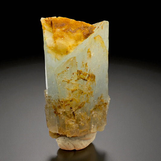 Aquamarine Crystal with Feldspar - Nagar Valley - 43g - 4.8x2.5x2.5 cm