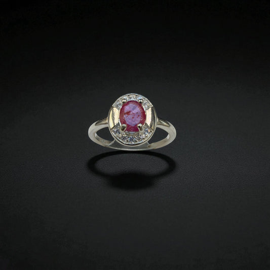 Ruby Solitaire Ring – Simple Classic Band