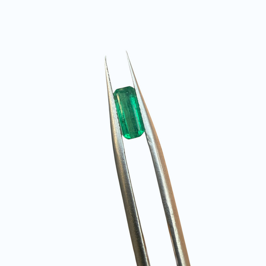 0.65 Carat Swat Emerald | Long Emerald Cut Natural Gemstone