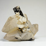 Black Tourmaline on Quartz - Skardu Pakistan - 95g - 5.5x5x5 cm