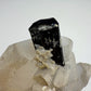 Black Tourmaline on Quartz - Skardu Pakistan - 95g - 5.5x5x5 cm