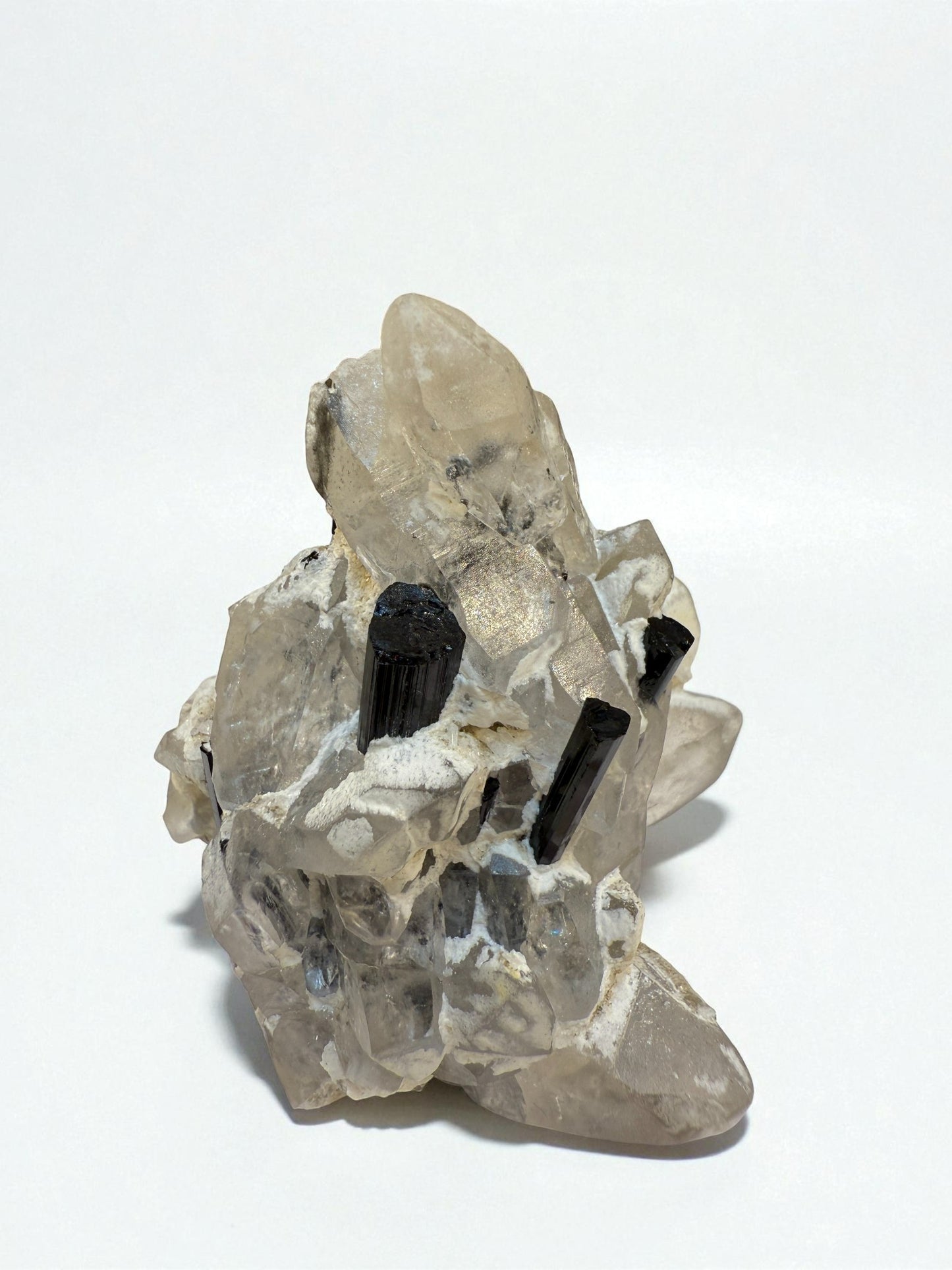Black Tourmaline on Quartz - Skardu Pakistan - 30g - 4.5x3.5x2 cm