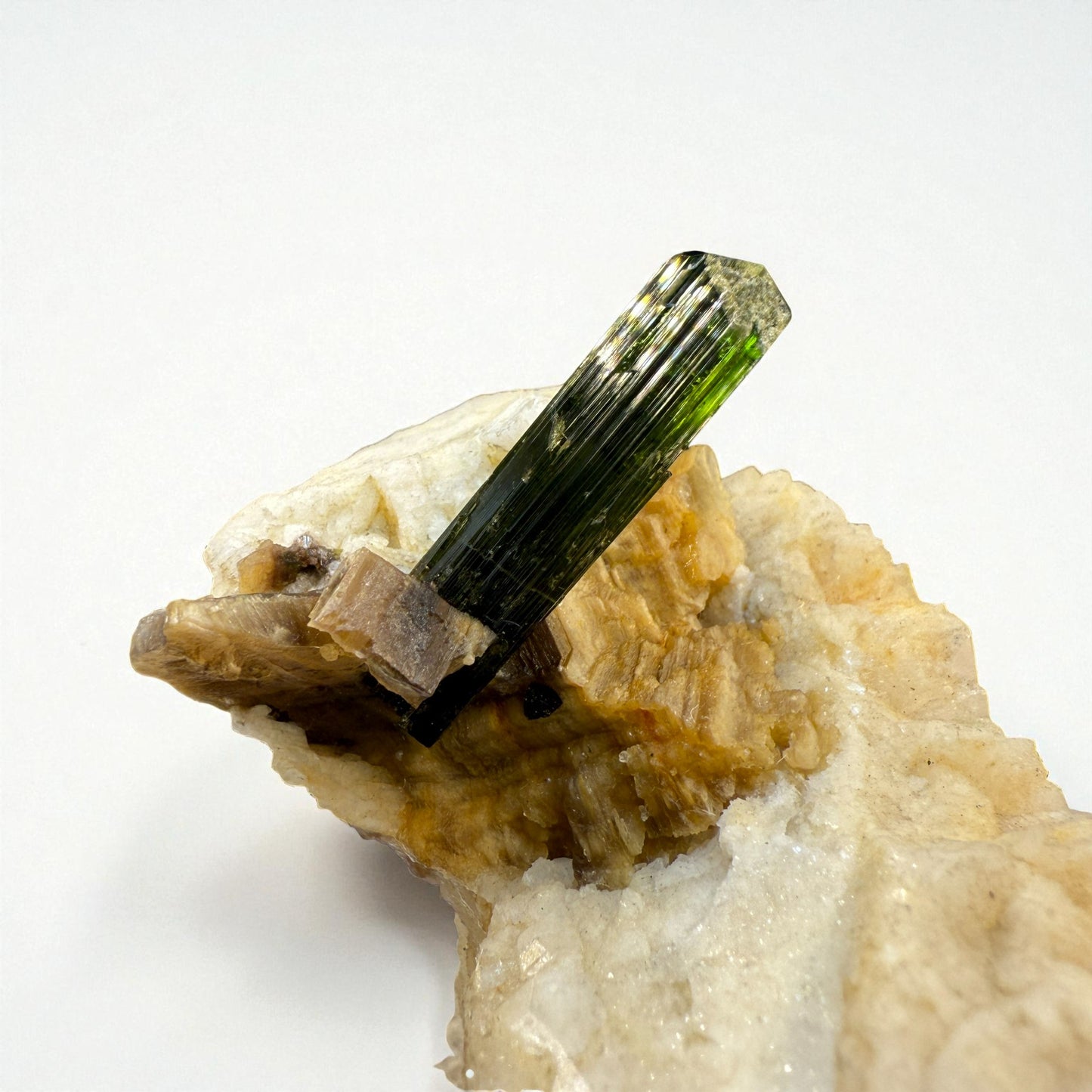 Green Tourmaline on Matrix - Skardu Pakistan - 170g - 7x6.5x4 cm