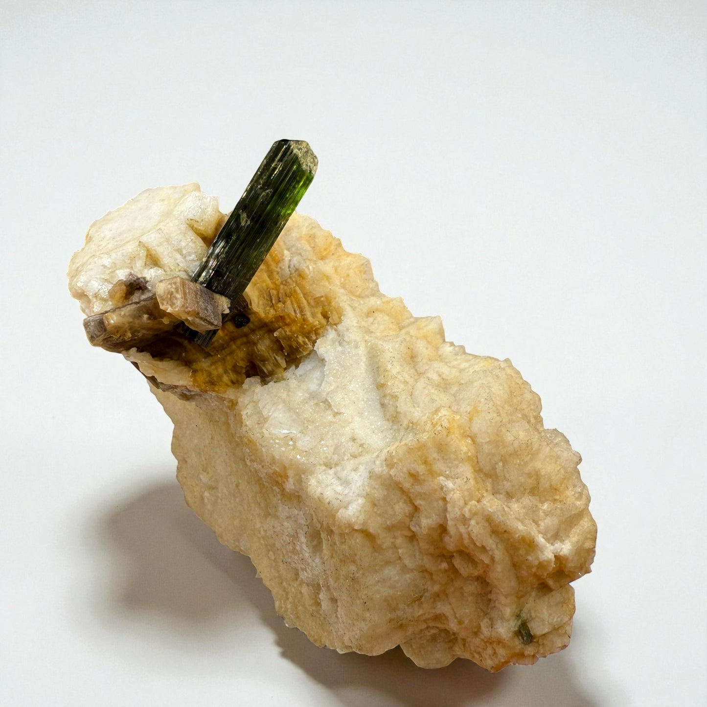 Green Tourmaline on Matrix - Skardu Pakistan - 170g - 7x6.5x4 cm