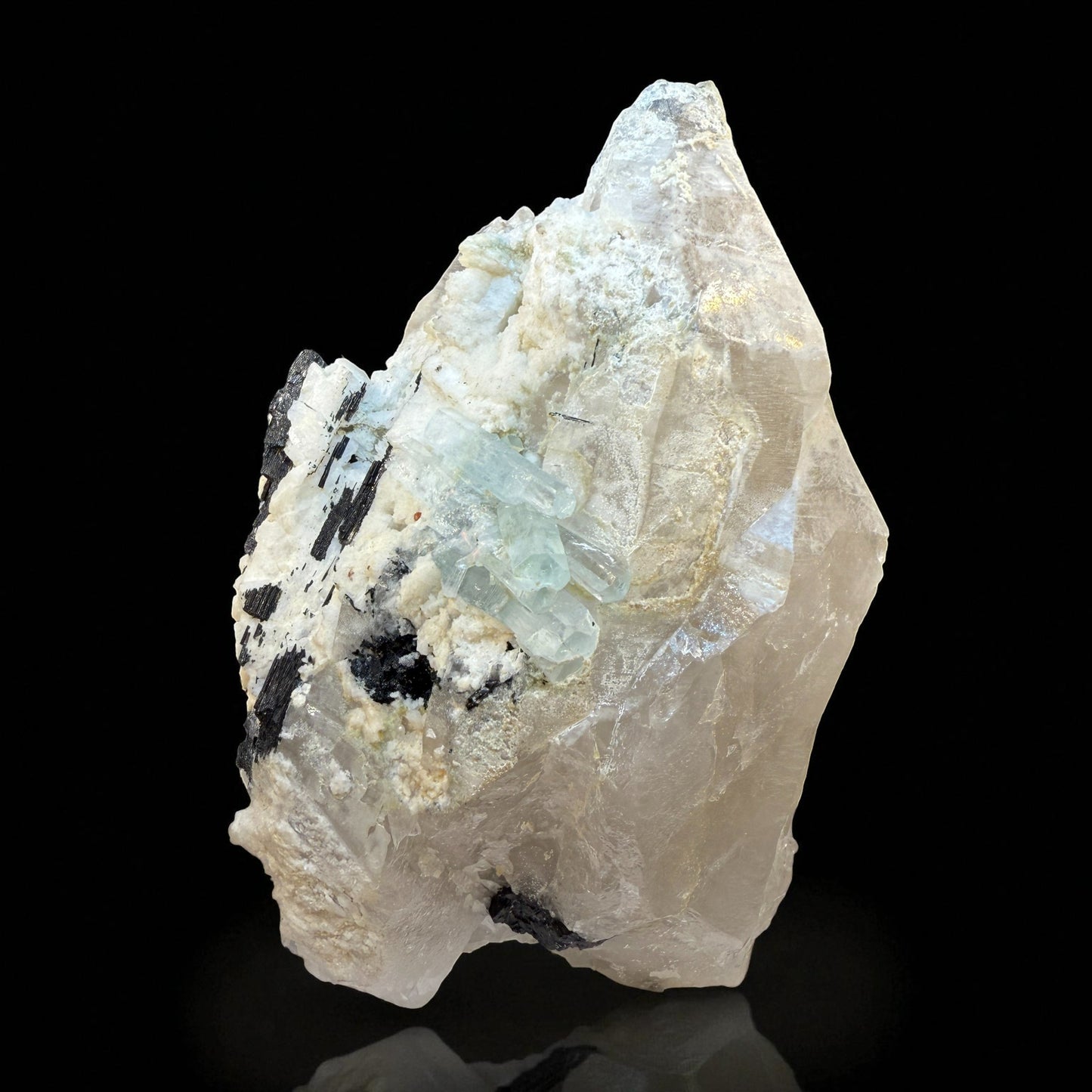 Aquamarine, Tourmaline, Quartz - Skardu Valley -1860g- 16x10.5x10.5 cm