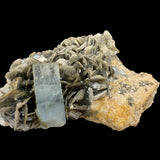 Aquamarine Crystal with Muscovite - Nagar Valley - 532g - 12x10x4 cm