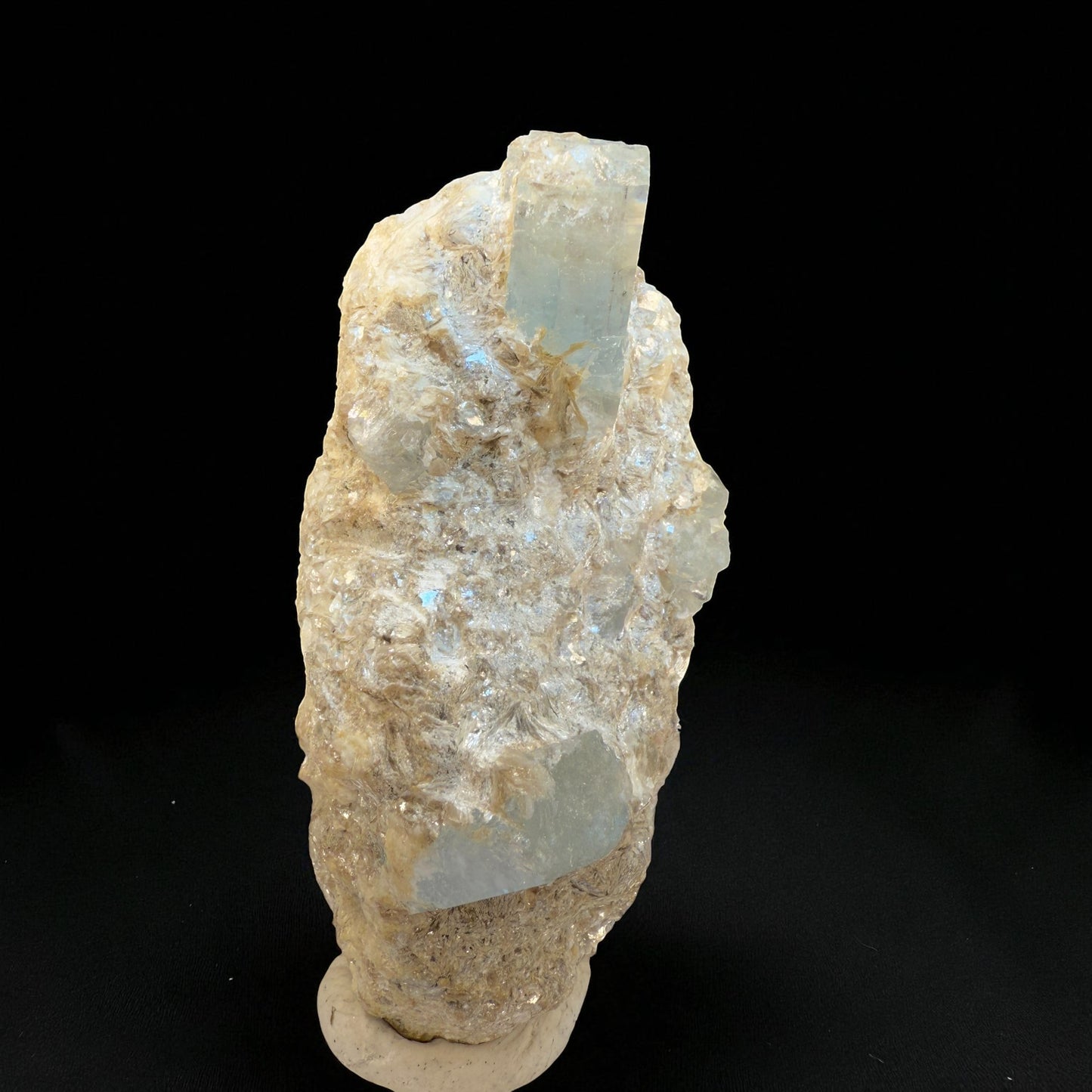 Aquamarine Crystal with Muscovite - Nagar Valley - 384g - 12x6x5.5 cm