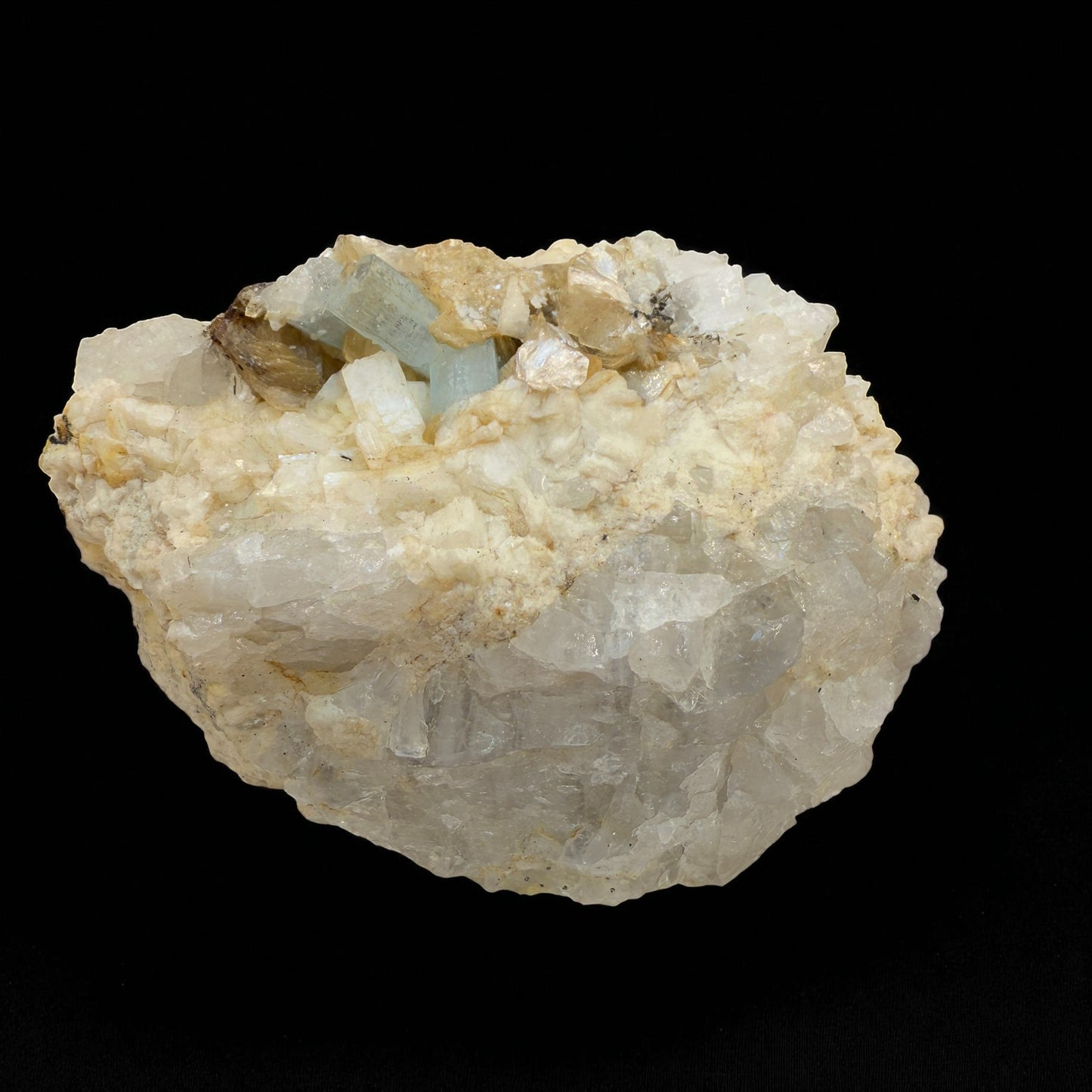 Aquamarine with Muscovite & Quartz - Skardu Pakistan - 206g - 8x6.5x4 cm