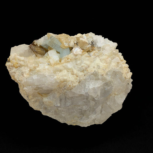 Aquamarine with Muscovite & Quartz - Skardu Pakistan - 206g - 8x6.5x4 cm