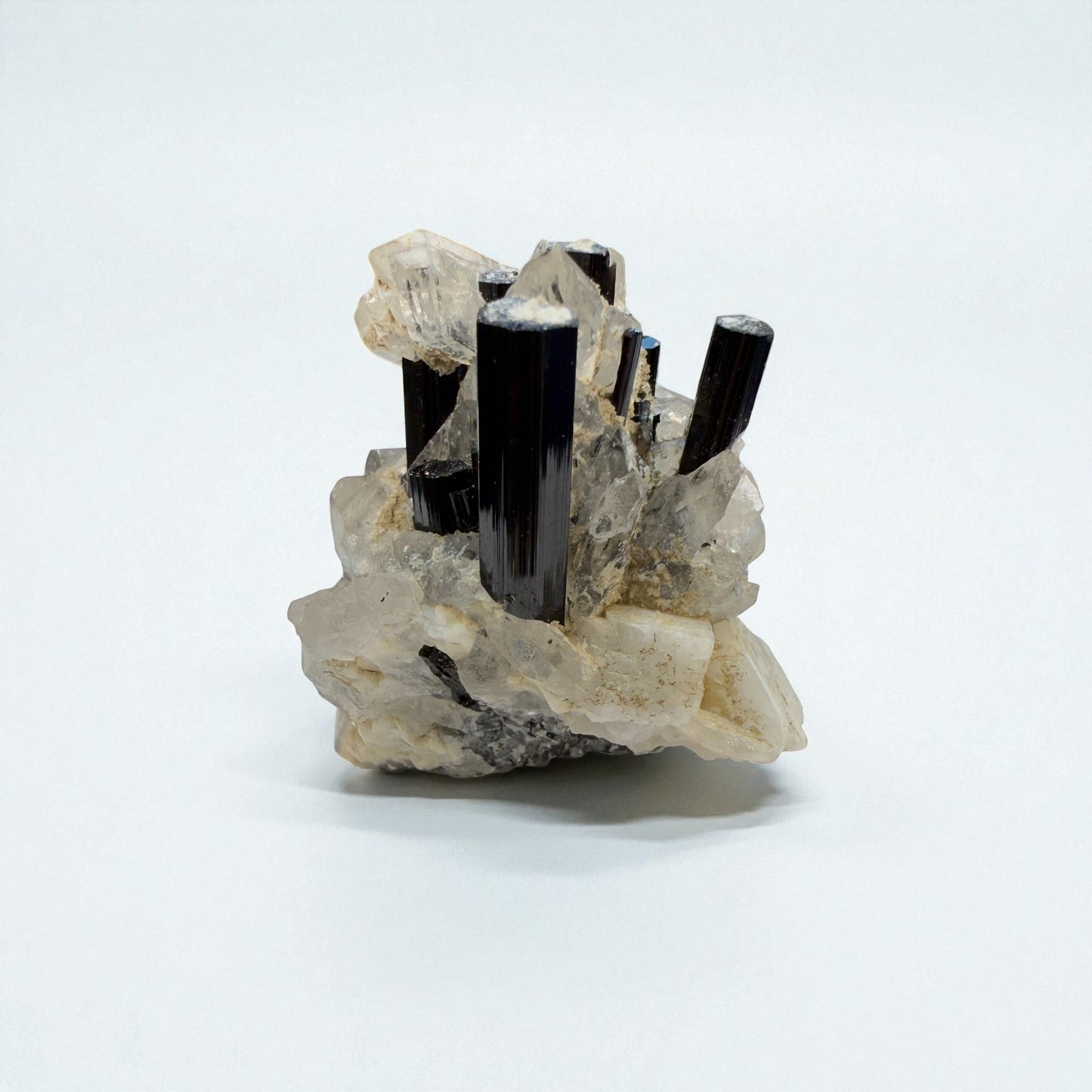 Black Tourmaline on Quartz - Skardu Pakistan - 17g - 3.5x3.x1.5 cm