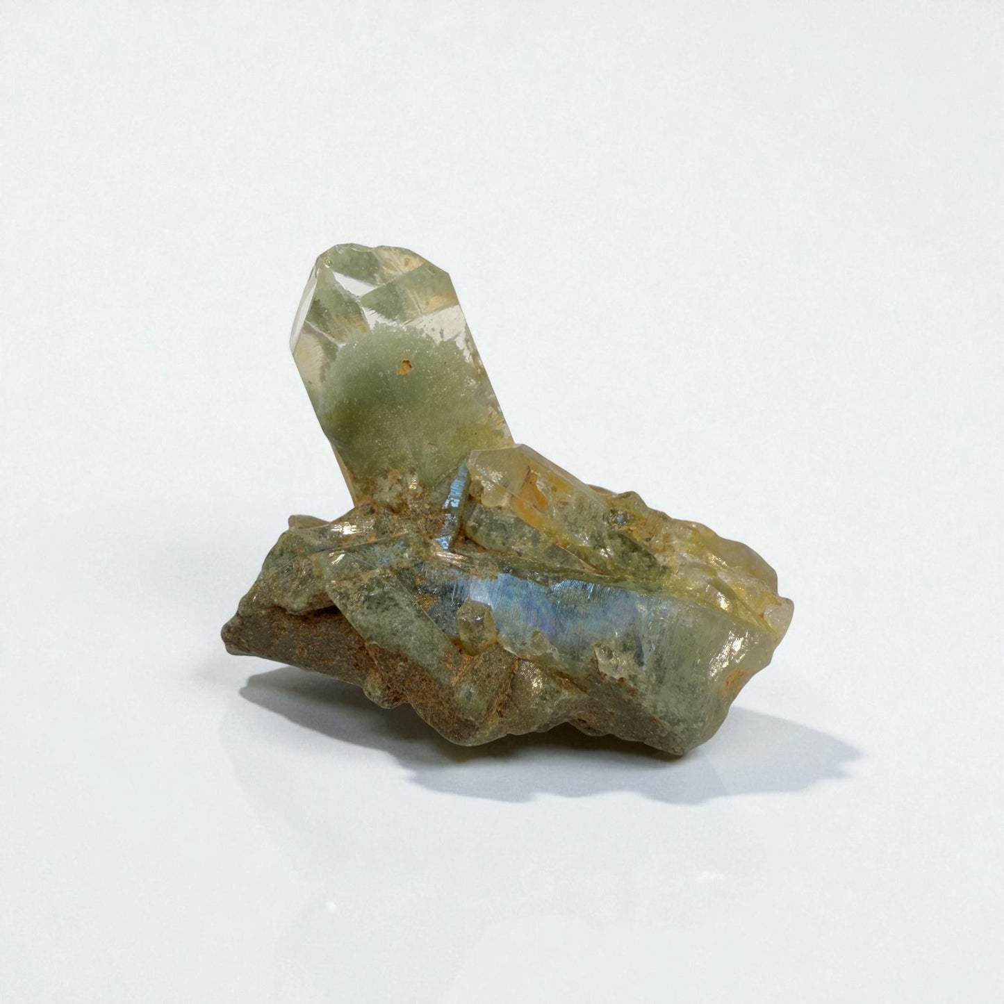 Chlorite Quartz Crystal - Rare Quartz Mineral Specimen - 10g - 3x2x2 cm