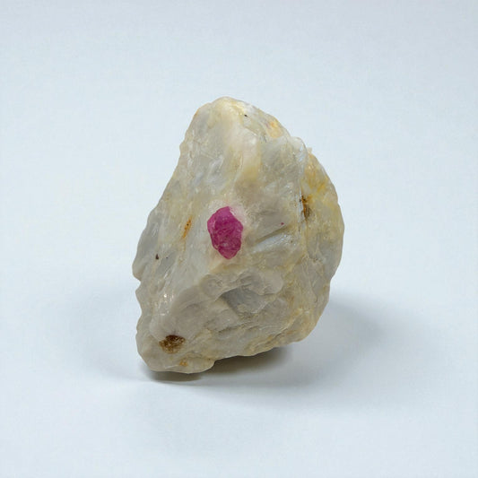Natural Ruby Gemstone - Hunza, Pakistan - 19g - 3x3x1.5 cm
