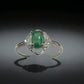 Natural Emerald Ring with Silver