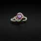 Natural Ruby Ring - Oval Cut Ruby in Silver with Sparkling quartz