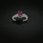 Natural Ruby Ring Oval Cut with Silver for Women