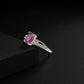 Natural Ruby Ring Oval Cut with Silver for Women
