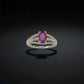 Ruby Engagement Ring – Brilliant Red Gem on Silver Band