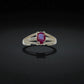 Vintage Ruby Ring – Oval Red Stone in Classic Silver Style
