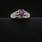 Vintage Ruby Ring – Oval Red Stone in Classic Silver Style