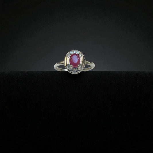 Minimal Ruby Ring – Natural Red Ruby on Silver Band