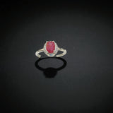 Red Ruby Ring – Natural Ruby on Polished Silver Band