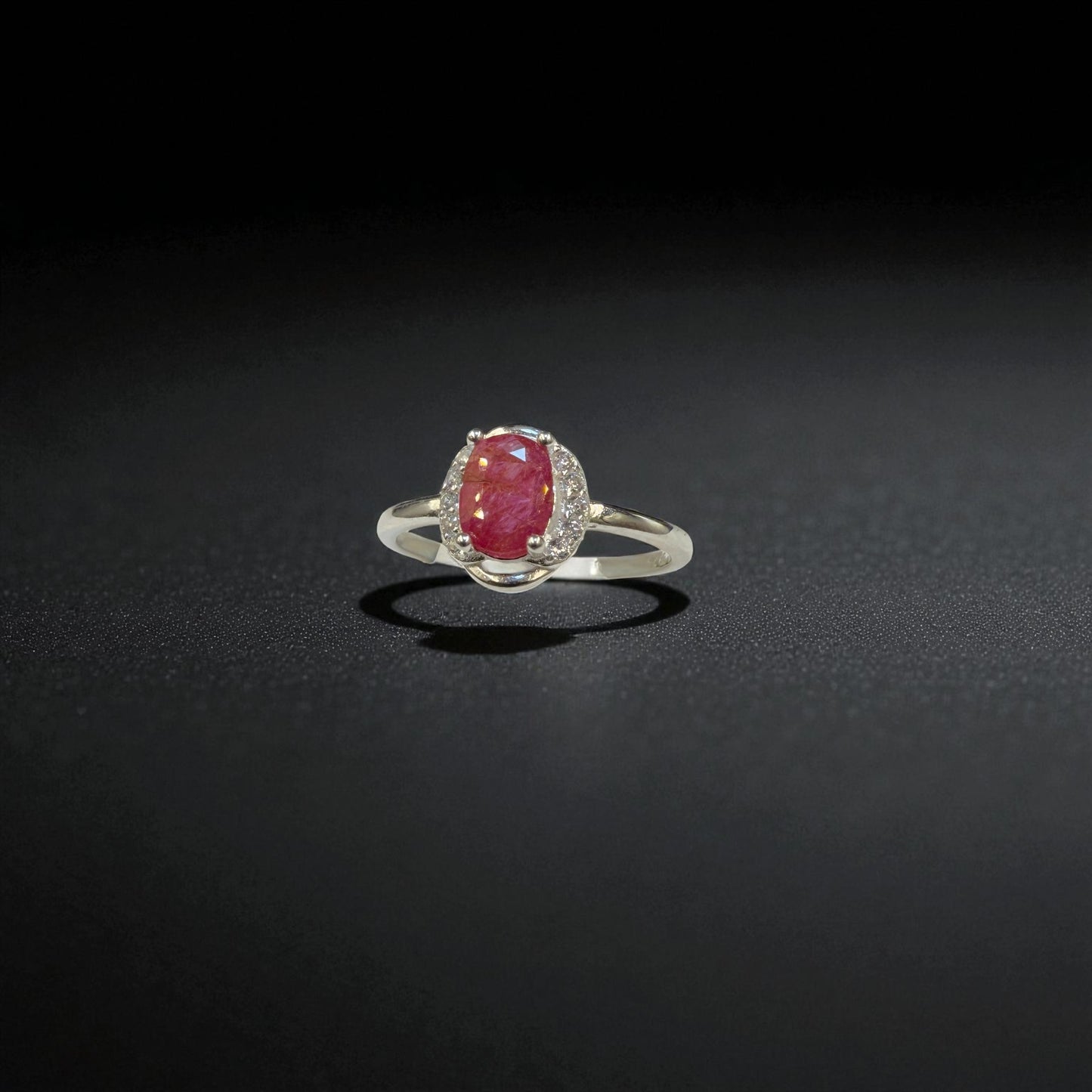 Red Ruby Ring – Natural Ruby on Polished Silver Band