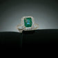 Natural Emerald Ring in Silver - Emerald Cut from Swat