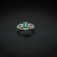 Natural Emerald Ring in Silver with Brilliant Luster