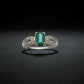 Natural Emerald Ring in Silver with Brilliant Luster