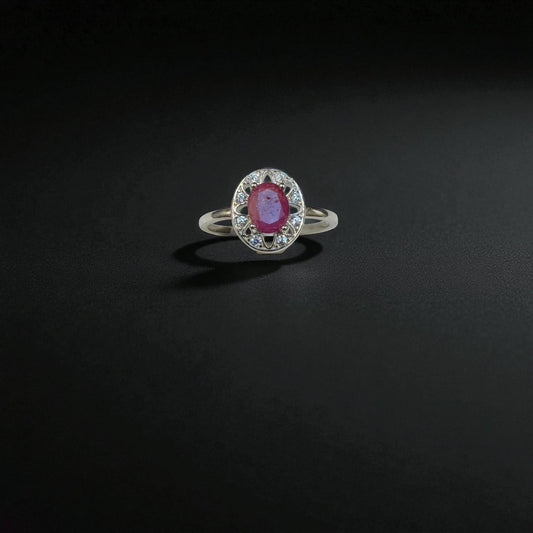 Natural Ruby Ring for Women - Engagement Ring