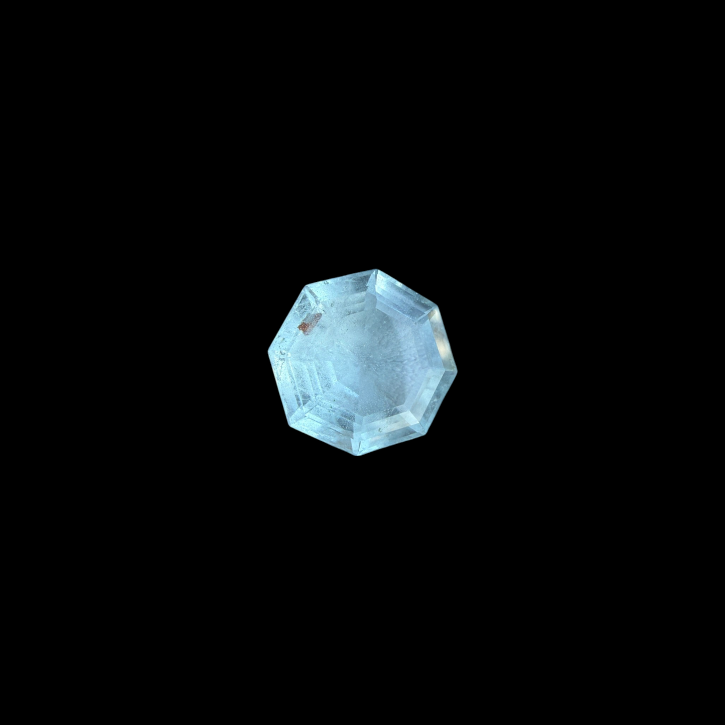 9.65 Carat Round Cut Natural Aquamarine With Garnet Inclusion Loose Gemstone