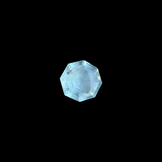 9.65 Carat Round Cut Natural Aquamarine With Garnet Inclusion Loose Gemstone