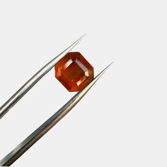 5.45 Carat Natural Pakistani Hessonite Garnet Emerald Cut Loose Stone
