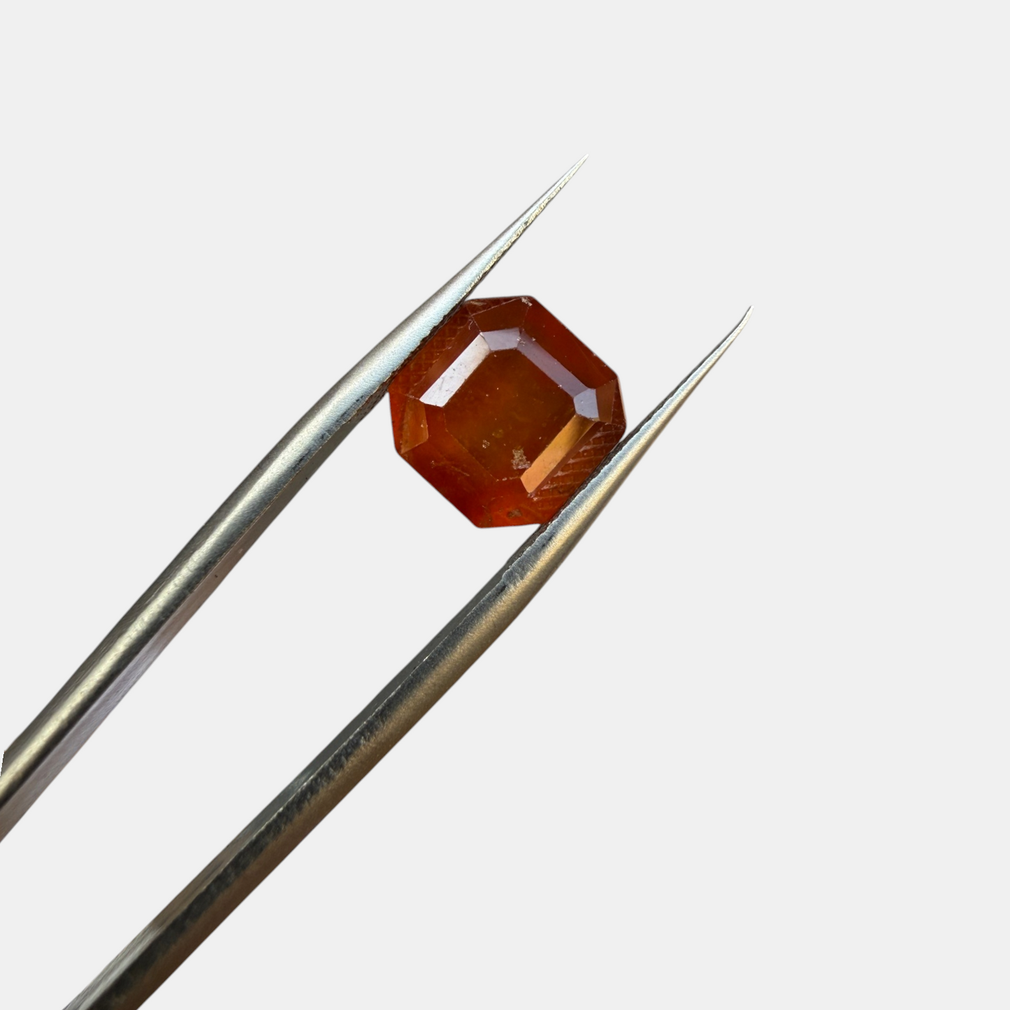 4.60 Carat Natural Hessonite Garnet Loose Gemstone Emerald Cut - Pakistan
