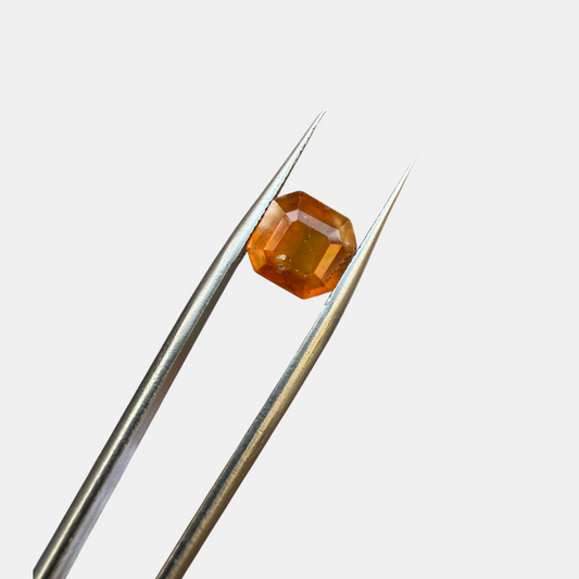 3.00 Carat Natural Emerald Cut Hessonite Garnet Loose Stone - Pakistan