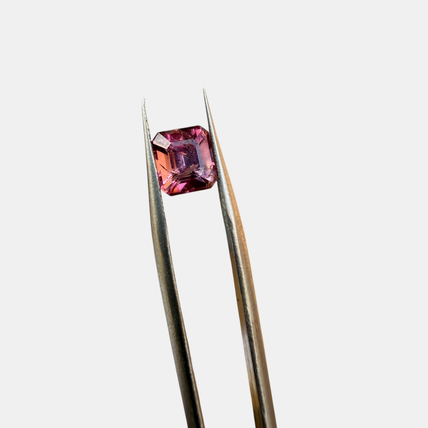 1.70 Carat Natural Afghan Pink Tourmaline Emerald Cut Loose Gemstone