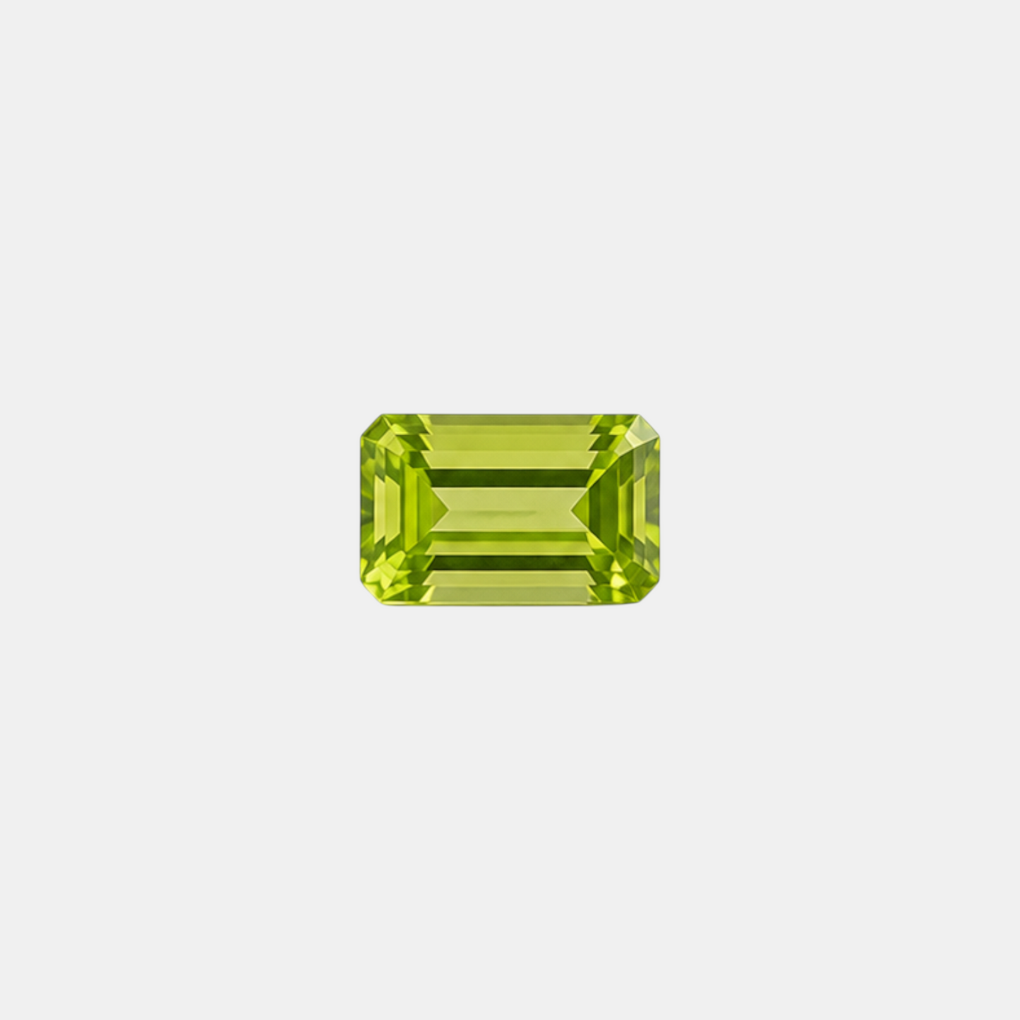 1.40 Carat Natural Peridot Emerald Cut Loose Gemstone - Pakistan